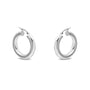 Silver Wide Round Gold Hoops - Camille Jewelry