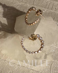 Lab - Grown Diamond Hoop Earrings – 14K Solid Gold, 7/8 CTW, Sustainable Fine Jewelry - Camille Jewelry