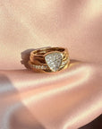 Gold & Silver Trillion Stackable Rings – Concave Pavé Everyday Bands - Camille Jewelry