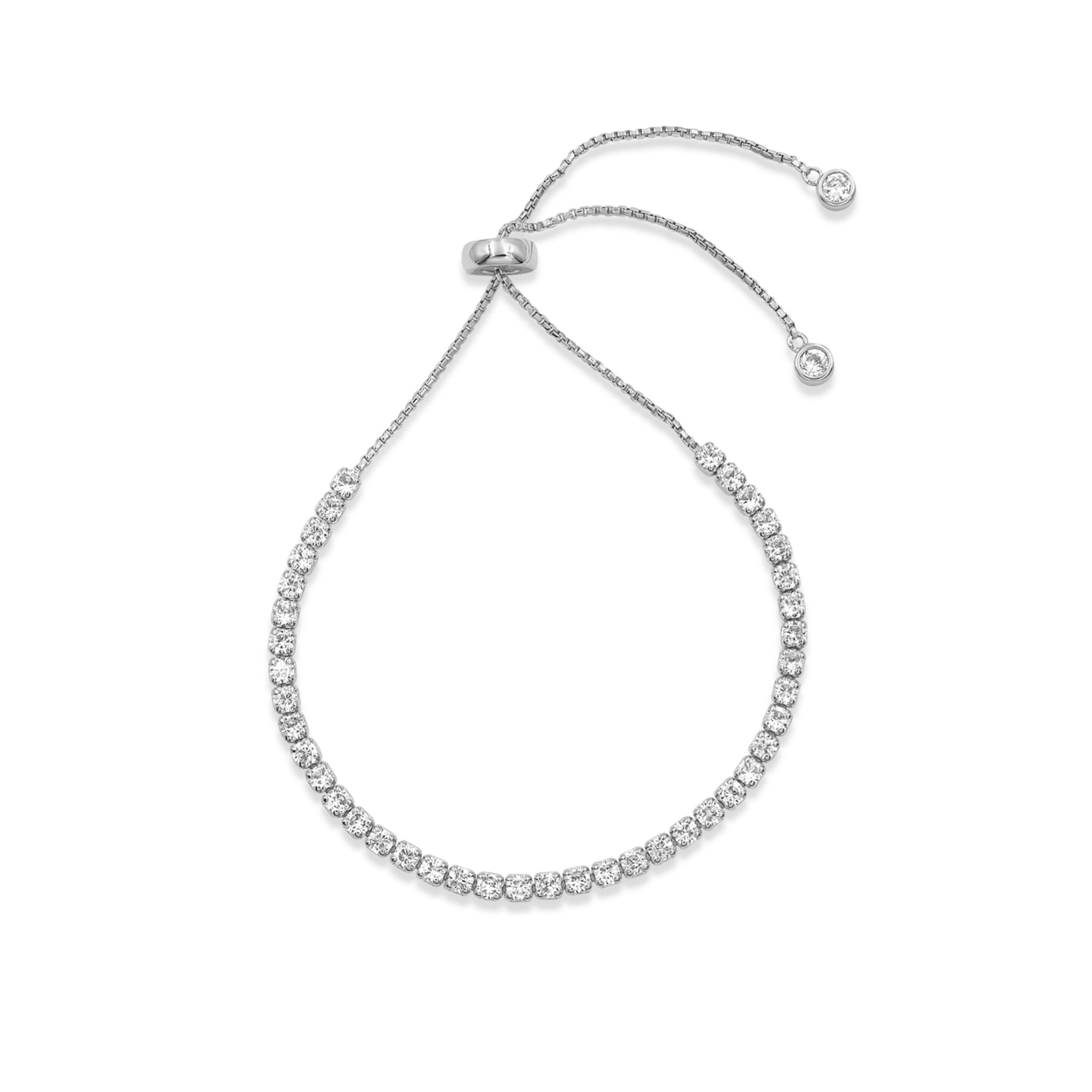 Sterling Silver Casual Tennis Bracelet - Camille Jewelry