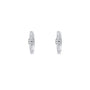 Sterling Silver - Marquise Pave Small Hoop Earrings - Camille Jewelry