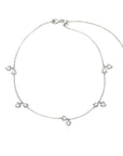 Trillion Sterling Silver Charm Necklace on a white background- Camille Jewelry
