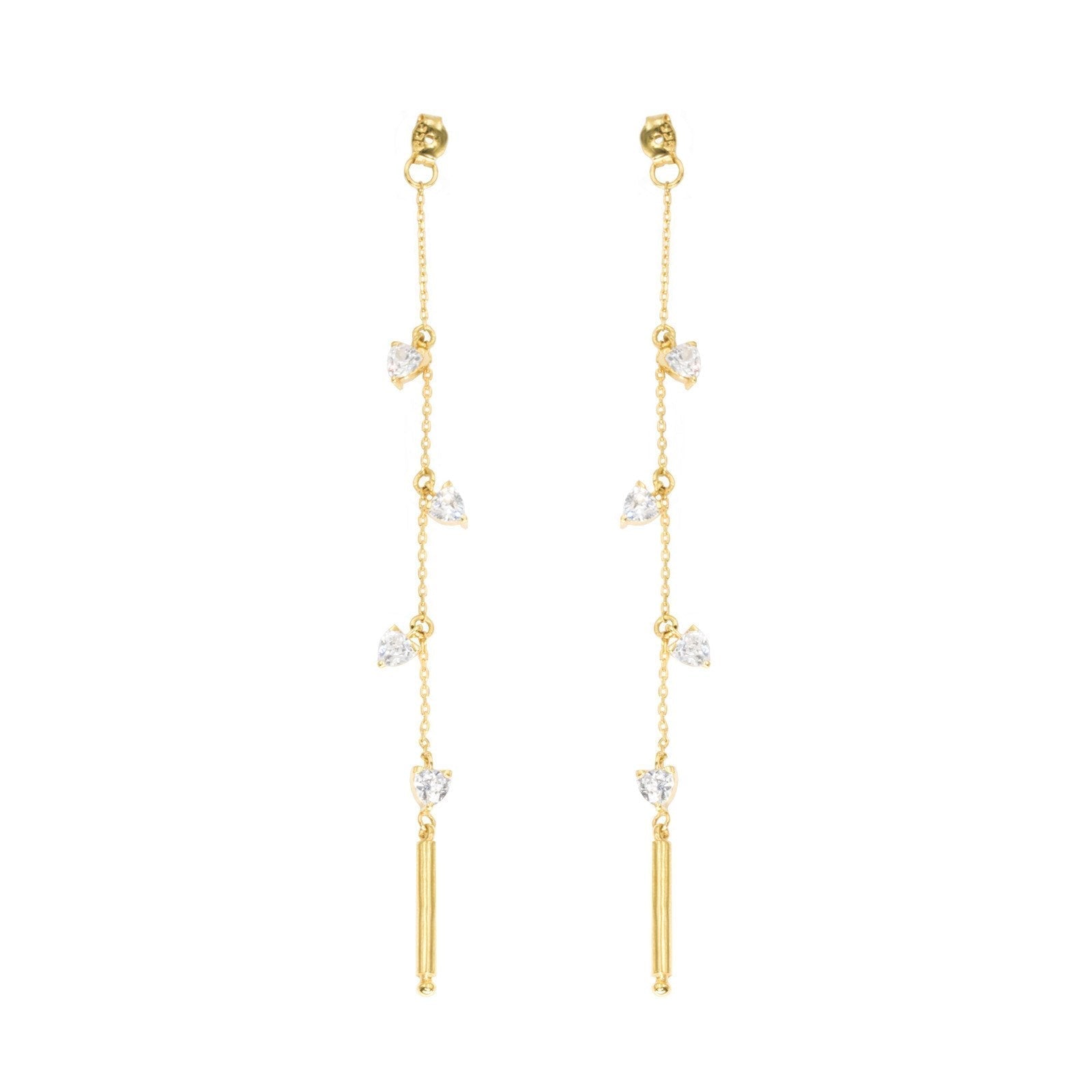 Theia - Vermeil & Sterling Linear Earring "Backs" - Camille Jewelry