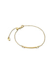 Gold vermeil Women’s ID Bracelet side view on a white background. Customizable Jewelry in Gold & Silver - Camille Jewelry