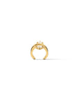 Gold vermeil Double Trillion Ear Cuff on a white background – Semi-Fine Jewelry - Camille Jewelry