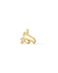 Gold Vermeil Double Trillion Ear Cuff on a white background– Semi-Fine Jewelry - Camille Jewelry