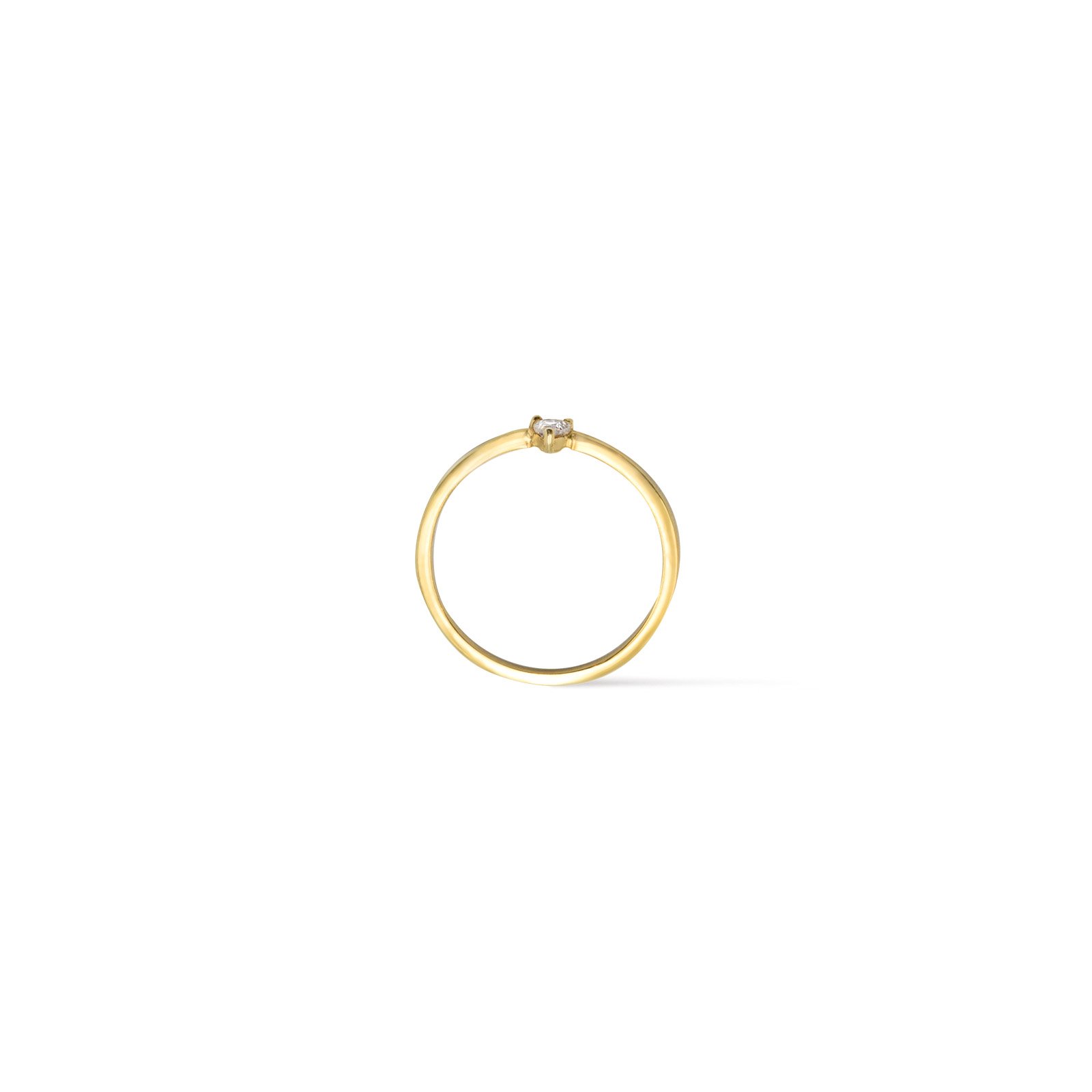 Dainty Vermeil Trillion Band Ring Front view - Camille Jewelry