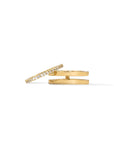 Insert Ring Convertible Pavé Gold-Plated Band on a white background by Camille Jewelry