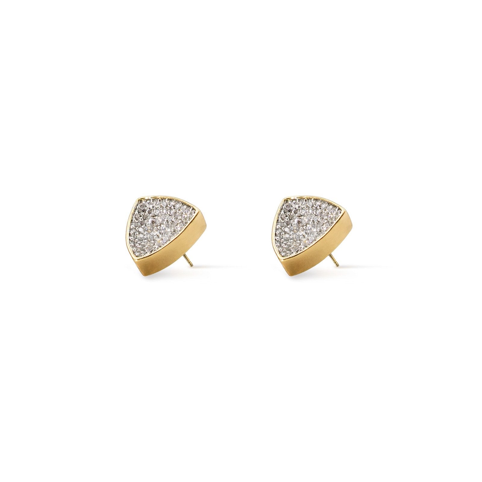 Thyra - Large Concave Pave Studs - Camille Jewelry