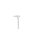 Silver Trillion Stackable Rings side view on a white background– Concave Pavé Everyday Bands - Camille Jewelry