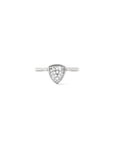 Silver Trillion Stackable Rings – Concave Pavé Everyday Bands - Camille Jewelry