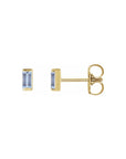 Tiny Stud Earrings in Natural Gemstone and 14K Gold - Camille Jewelry