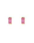 Tiny Stud Earrings in Natural Gemstone and 14K Gold - Camille Jewelry