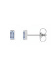 Tiny Stud Earrings in Natural Gemstone and 14K Gold - Camille Jewelry