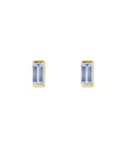 Tiny Stud Earrings in Natural Gemstone and 14K Gold - Camille Jewelry