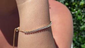 Casual Tennis bracelet in vermeil gold | Camille Jewelry