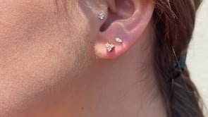 Clara trio diamond stud earrings | Camille Jewelry