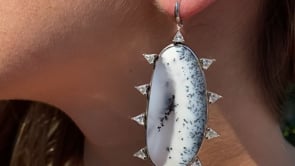 Dentritic Opal Sterling Silver Earrings | Camille Jewelry