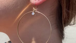 GOLD FILL CHARM HOOP EARRINGS - CAMILLE JEWELRY