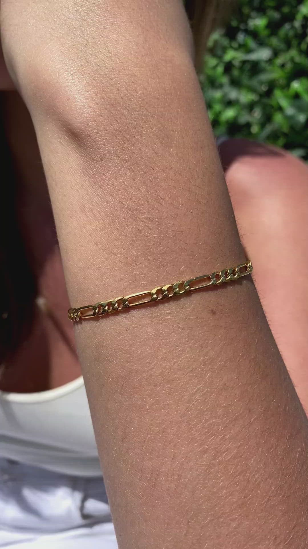 GOLD FILL FIGARO CHAIN BRACELET - CAMILLE JEWELRY