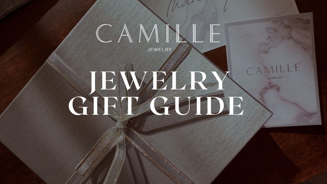 Jewelry gift guide featuring thoughtfully designed pieces by Camille Jewelry