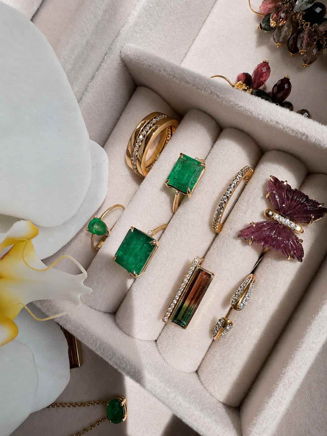 New arrival rings in mixed metals, Camille Jewelry fine and demi fine collection