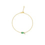 Diamond Emerald Bracelet – 14K Gold pear shaped Jewelry on a white background - Camille Jewelry