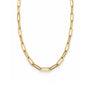 A 14k gold filled paperclip chain necklace displayed in a U-shape against a clean white background by Camille Jewelry