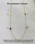 14K Gold Yellow Initial Necklace – Custom Letter & Diamond Accent Necklace - Camille Jewelry