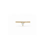 Front view of a skinny trillion pavé stacking ring in 18k Gold Vermeil on a white background by Camille Jewelry