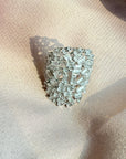Baguette Sterling Silver Cocktail Ring – Luxury Statement Jewelry - Camille Jewelry