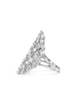 Baguette Sterling Silver Cocktail Ring – Luxury Statement Jewelry - Camille Jewelry