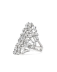 Baguette Sterling Silver Cocktail Ring – Luxury Statement Jewelry - Camille Jewelry