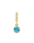 Birthstone Charm in 14K Gold, Bezel Set - Camille Jewelry