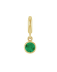 Birthstone Charm in 14K Gold, Bezel Set - Camille Jewelry