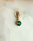 Birthstone Charm in 14K Gold, Bezel Set - Camille Jewelry