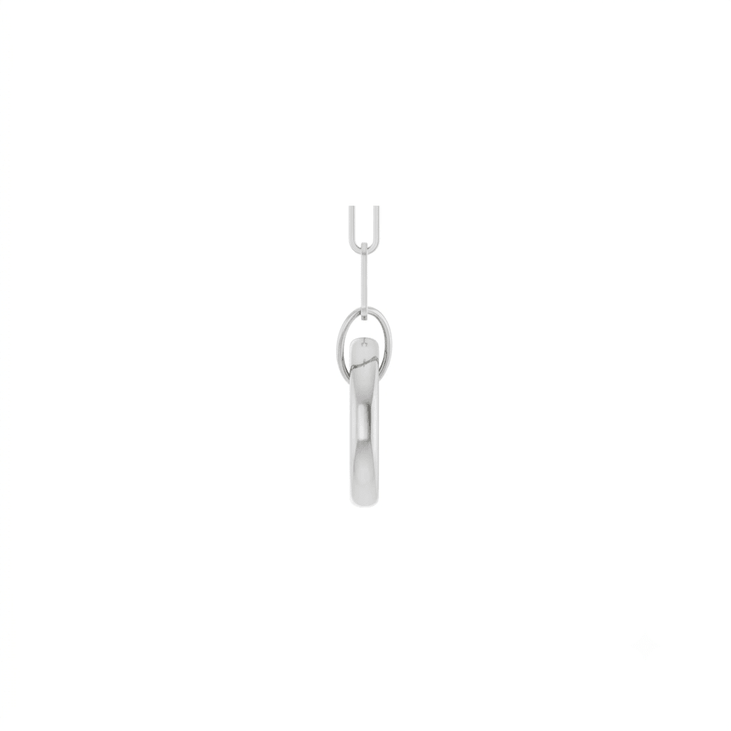 Circle Charm Holder Necklace in Solid 14K Gold - Camille Jewelry