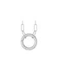 Circle Charm Holder Necklace in Solid 14K Gold - Camille Jewelry