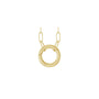 Circle Charm Holder Necklace in Solid 14K Gold - Camille Jewelry