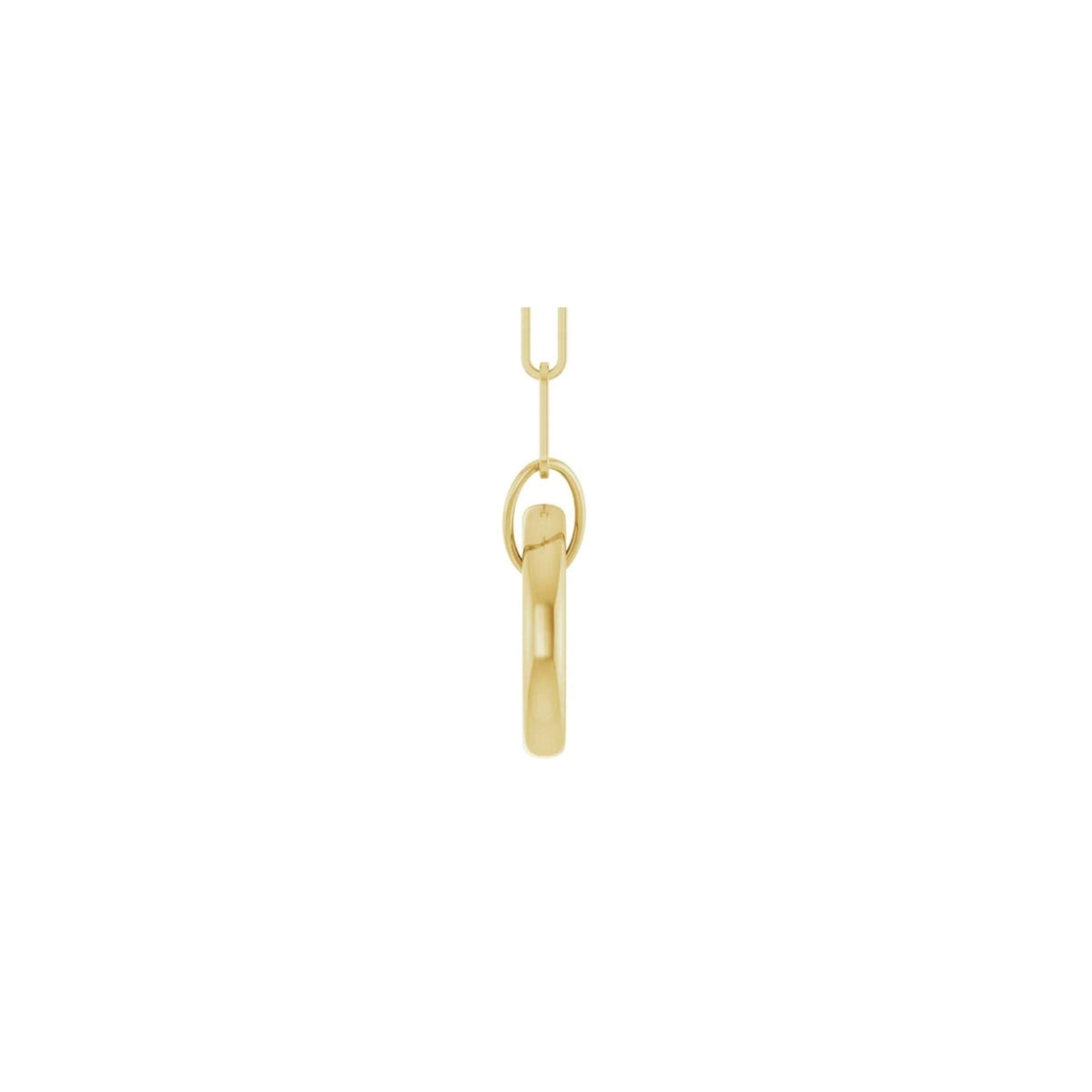 Circle Charm Holder Necklace in Solid 14K Gold - Camille Jewelry