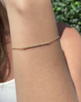 Diamond Bar Bracelet – 14K Yellow Gold Pavé Fine Jewelry by Camille Jewelry