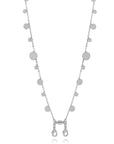 Silver Convertible Gypsy Charm Magnetic Chain Necklace For Eyewear On white background - Camille Jewelry