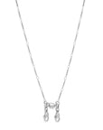 Silver plated Convertible Station Chain Necklace For Eyewear on a white background - Camille Jewelry
