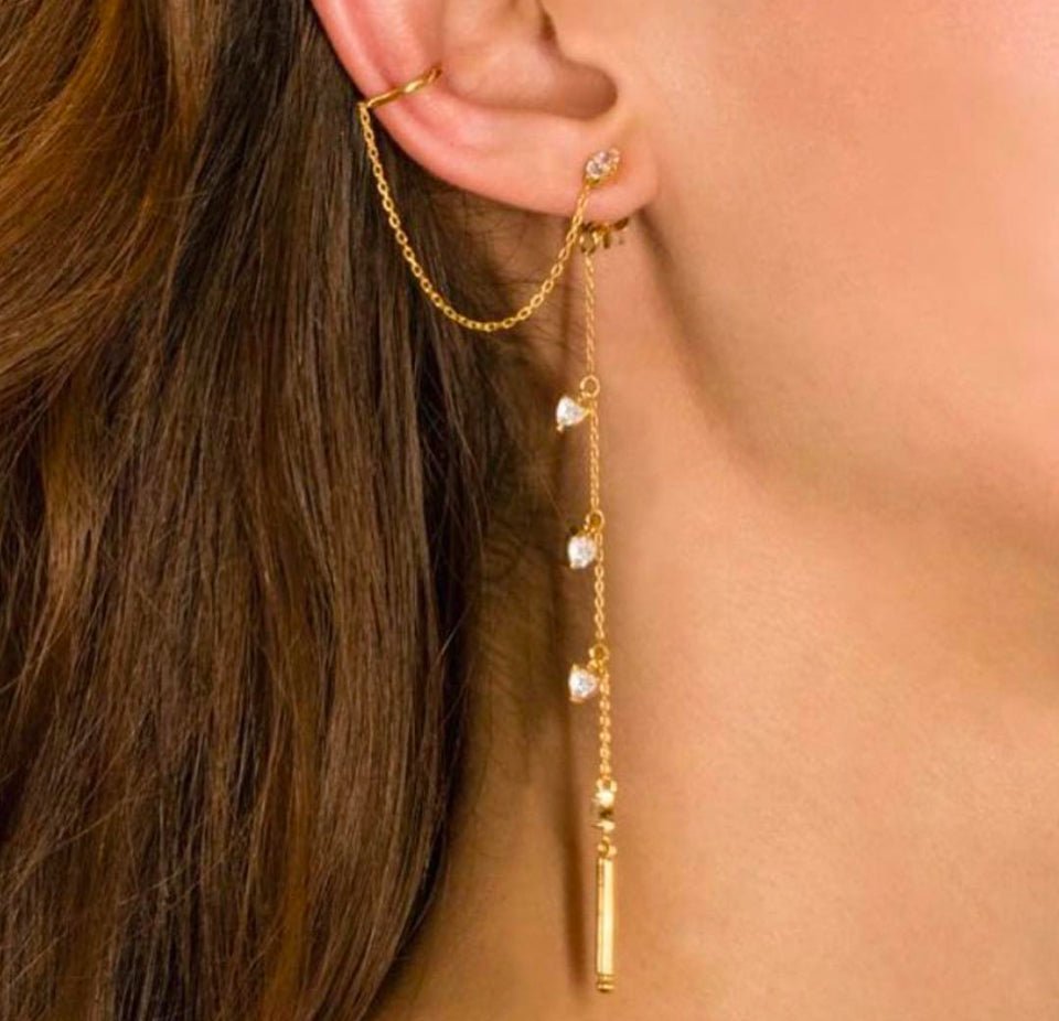 Cuff and Stud Earrings – Sterling Silver Trillion Demi Fine Jewelry - Camille Jewelry