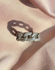 Curb Chain Pavé Ring – Sterling Silver Demi Fine Jewelry - Camille Jewelry