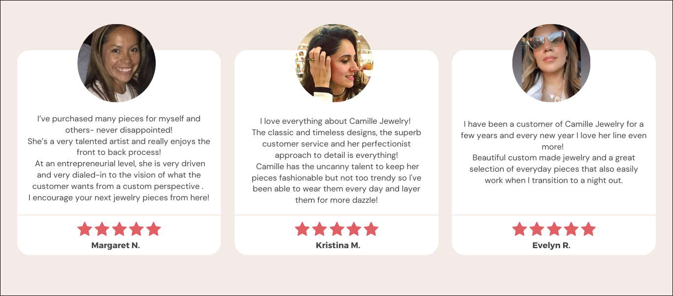 Customer reviews for Camille Jewelry