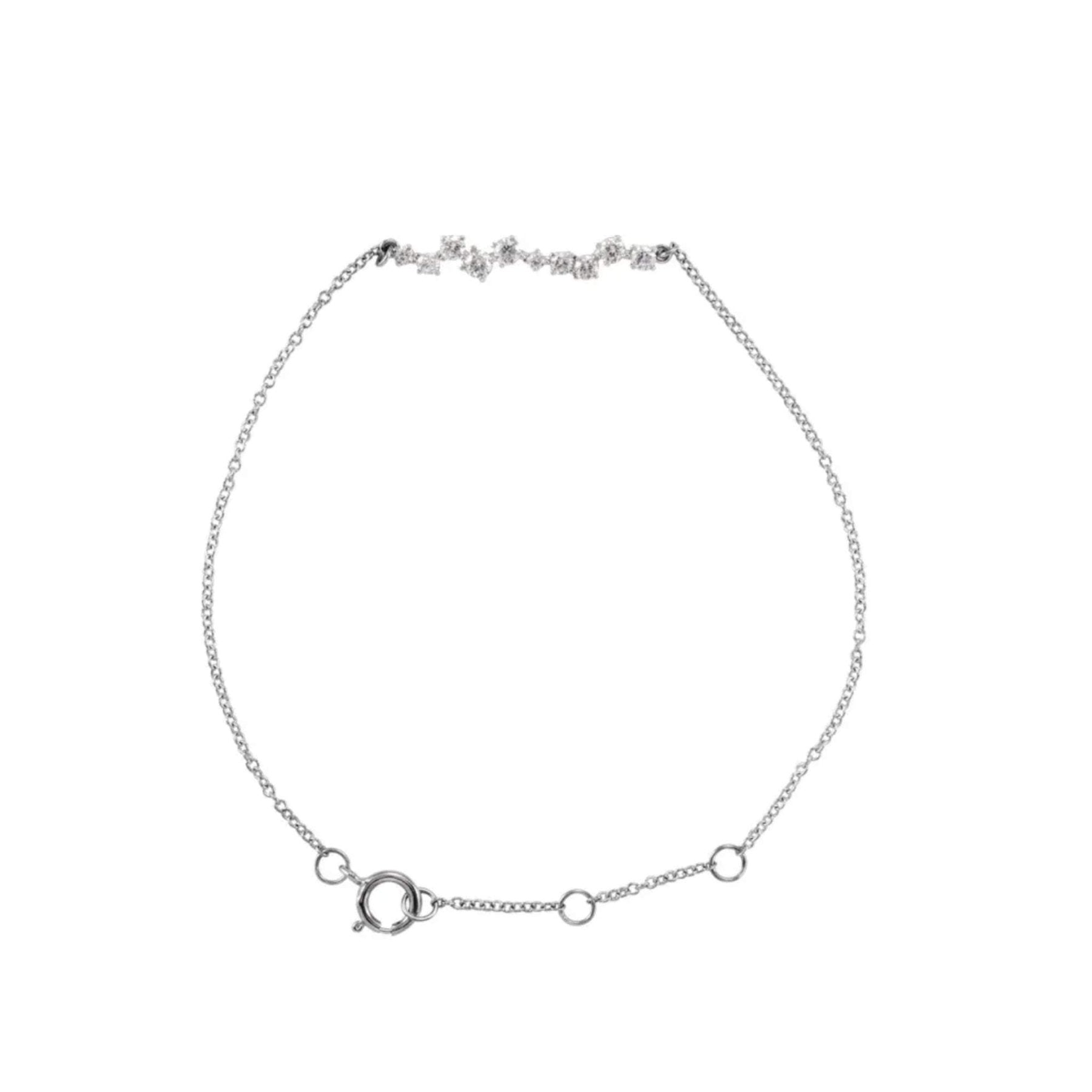 Diamond Bar Bracelet – 14K Yellow Gold, 1/3 CTW Constellation Design - Camille Jewelry