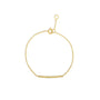 Diamond Bar Bracelet – 14K Yellow Gold Pavé Fine Jewelry on a white background - Camille Jewelry