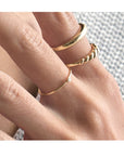 Diamond Bezel Accent Stackable Ring - Camille Jewelry