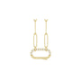 Diamond Charm Holder Necklace in Solid 14K Gold - Camille Jewelry